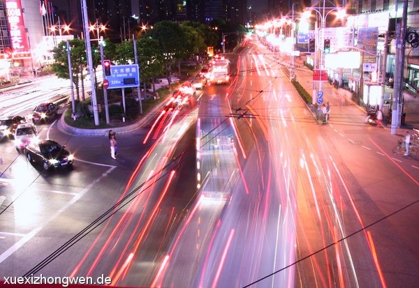 8 Sekunden Abendverkehr in Shanghai