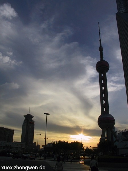 Sonnenuntergang in Shanghai